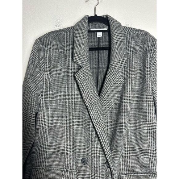 Old Navy Women’s Double-Breasted Textured Houndstooth Plaid Blazer Sz XL - Picture 2 of 15